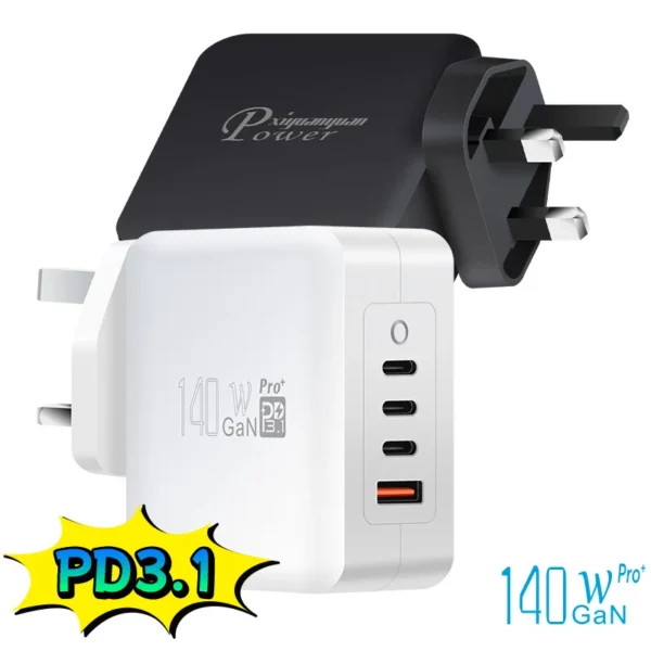 Быстрое зарядное устройство PD140W USB-C для MacBook Pro и мощных ноутбуков